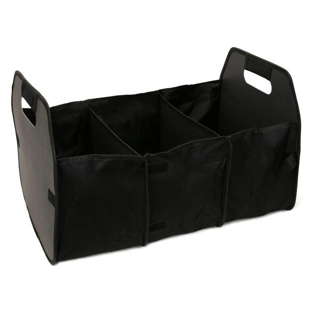 14"x13" 3 Section Trunk Organizer Black - Turtle Wax