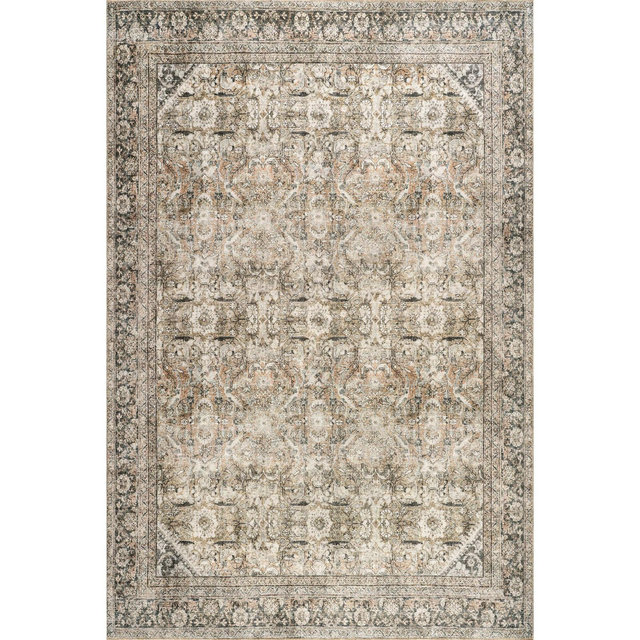 Nuloom Hillstone Collection Deka Traditional Vintage Medallion Area Rug, 7' 10" x 10', Ivory