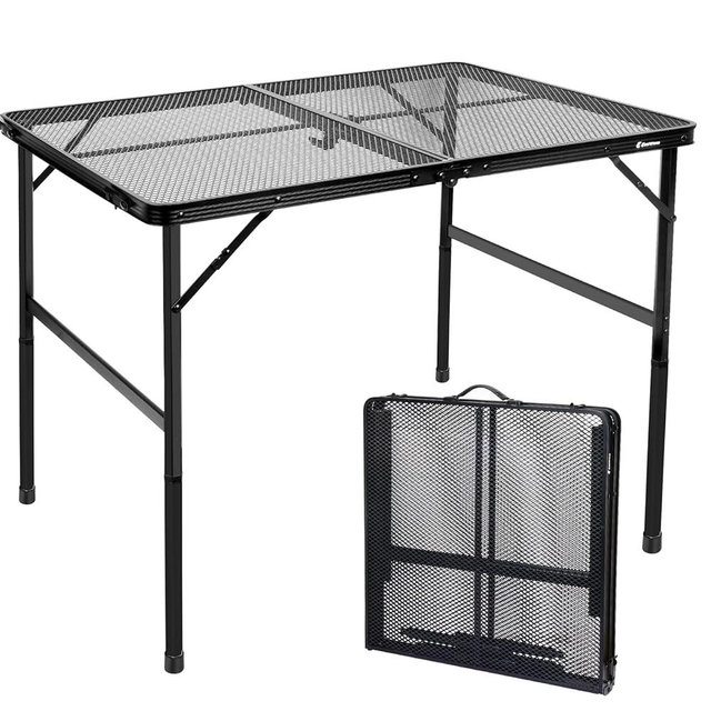 E EASTSTORM Grill Camping Table Outdoor Folding Picnic Table - Portable, Compact & Foldable for Easy Storage - Great for Picnic, Garden, Patio, Dining, BBQ, Party, Market - Large Size