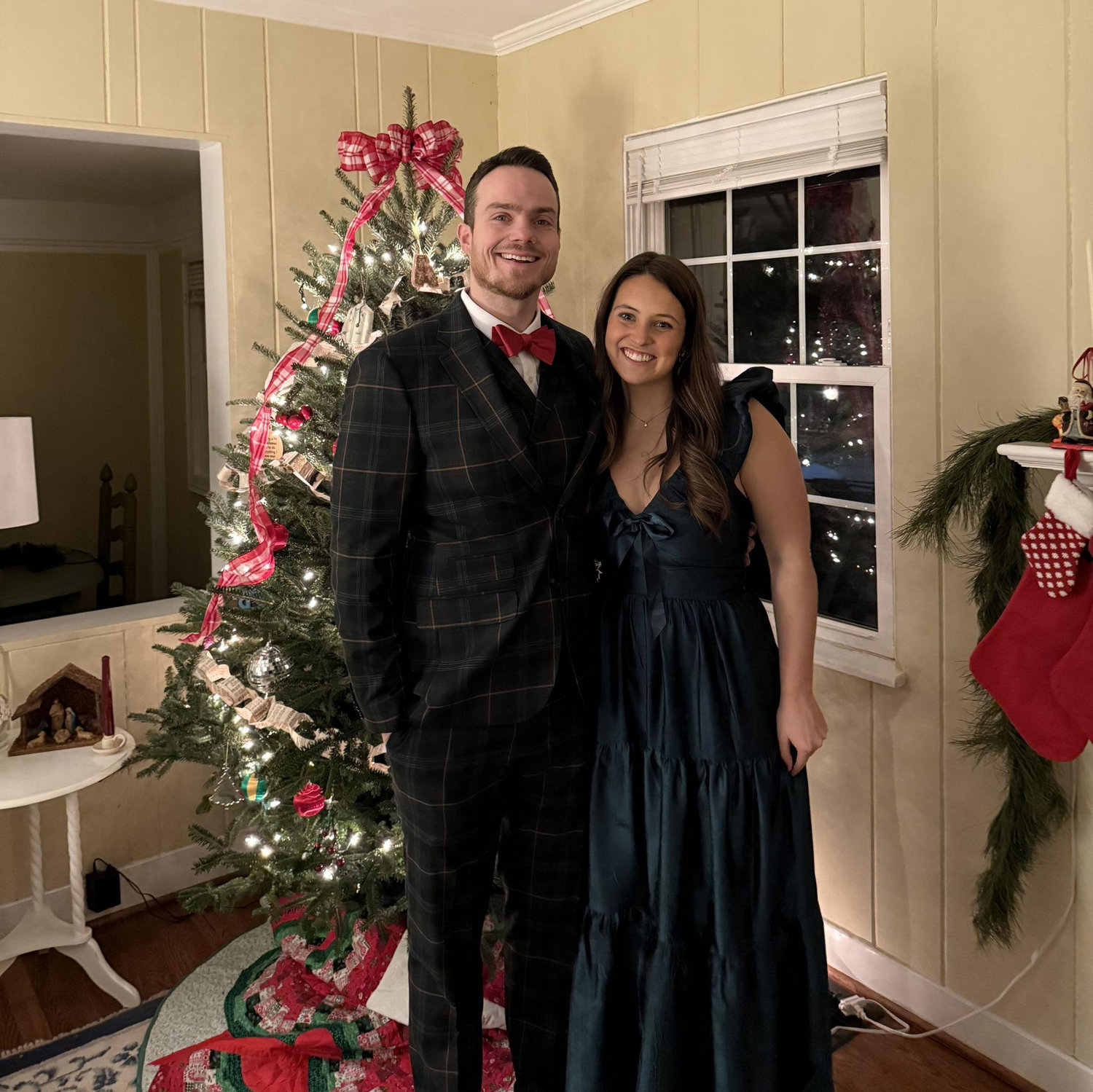 we won best dressed at our friends Christmas party!