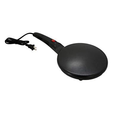 NutriChef 8 Inch Electric Nonstick Griddle Crepe Maker Hot Plate Cooktop,  Black 