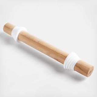 Wood Rolling Pin with Measuring Ring