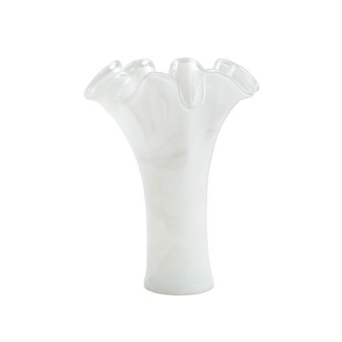 VIETRI ~ Onda Glass ~ White Short Vase, Price $79.00 in Tupelo, MS from Elizabeth Clair's
