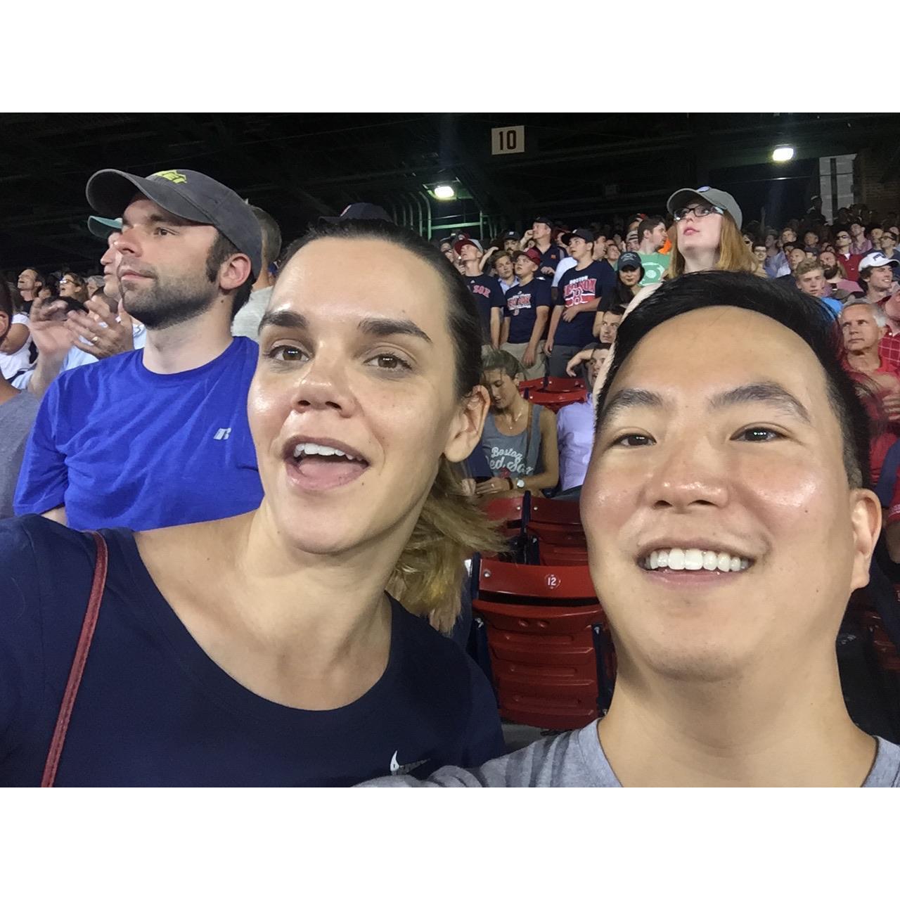 At a rowdy AF Boston Red Sox game at Fenway Park (July 2016)