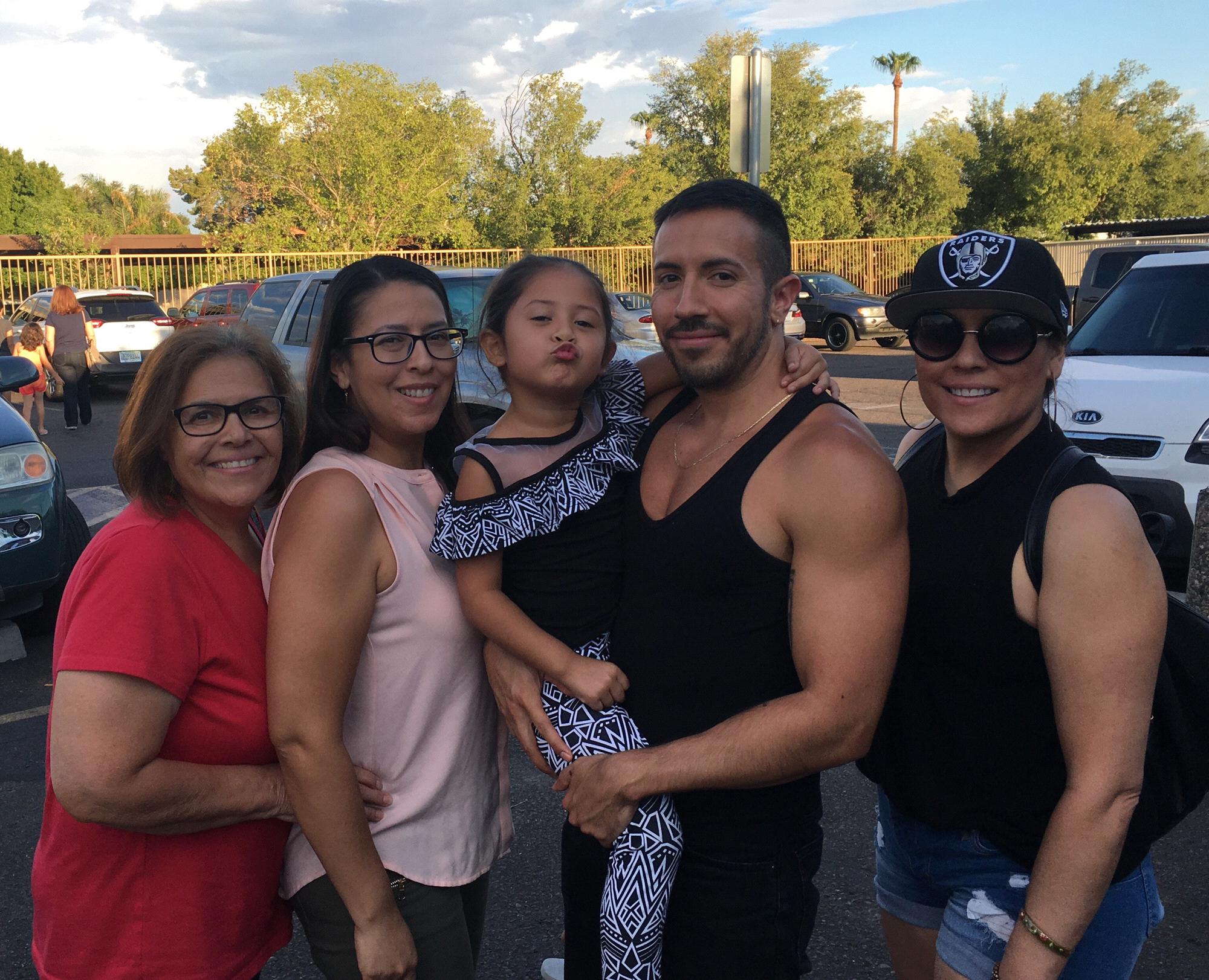 Robbie with his family