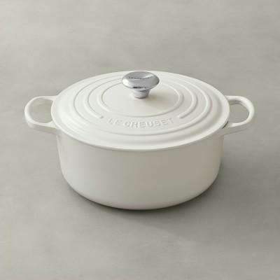 Le Creuset Signature Enameled Cast Iron Round Dutch Oven, 5 1/2-Qt., Matte White