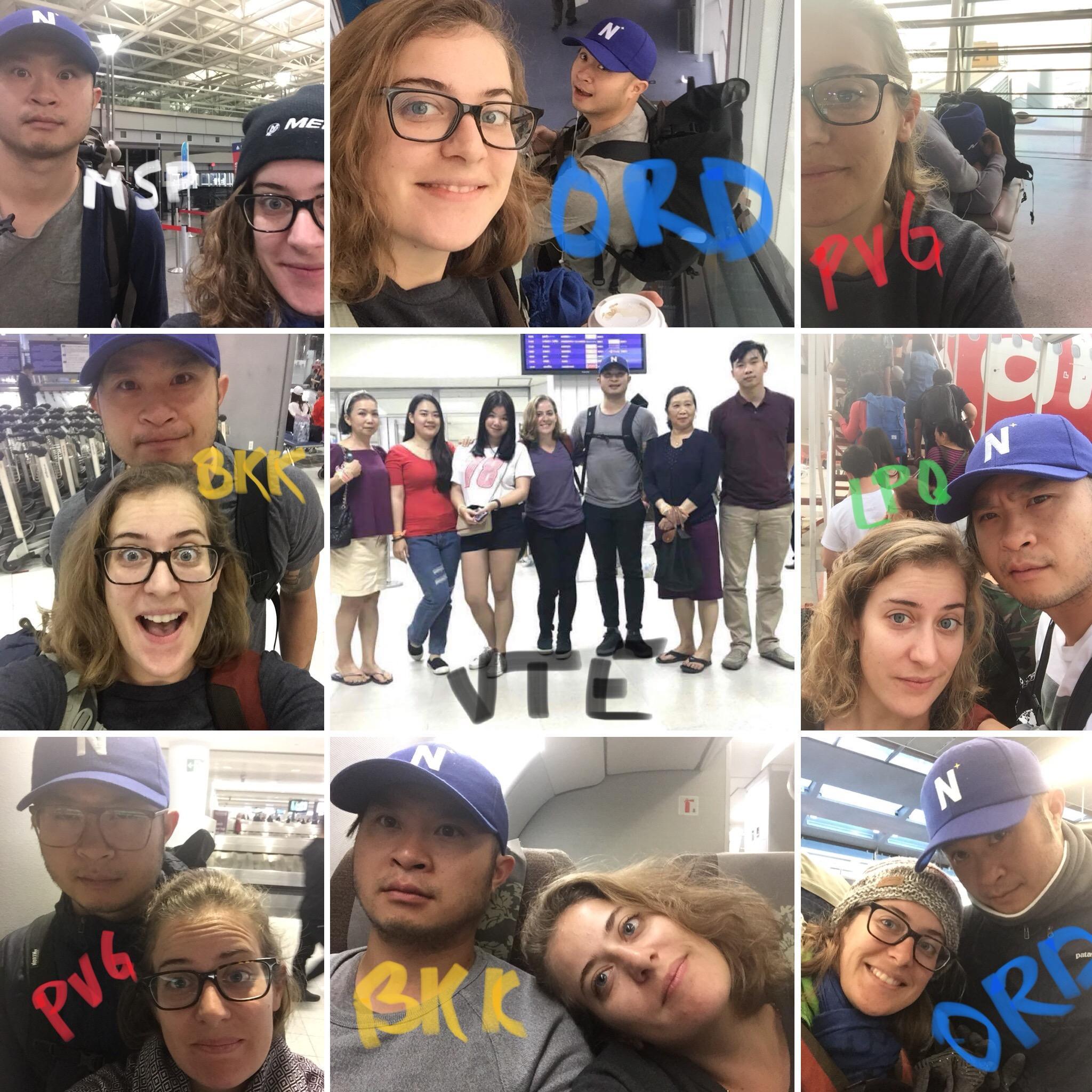 A montage of our flights