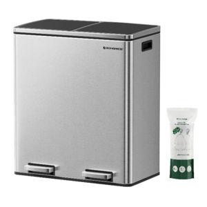 SONGMICS 2 x 8 Gallon (2 x 30 L) Trash Can for Kitchen