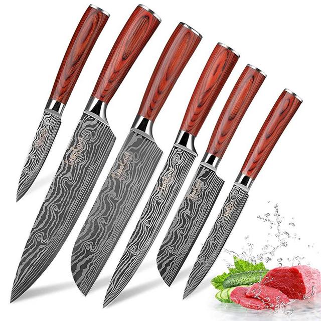 Cuisinart Classic 6-piece Black Triple Rivet Steak Knife Set, C77TR-6PSK