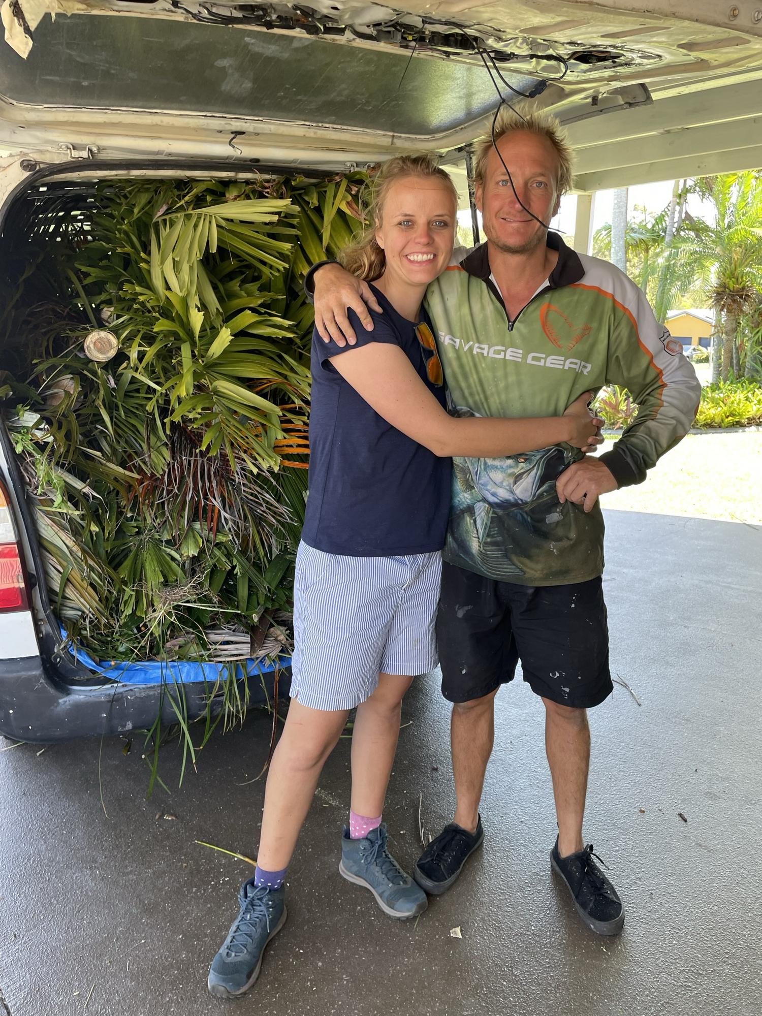 Loaded up the van after cleaning up Michael’s friends’ yard.