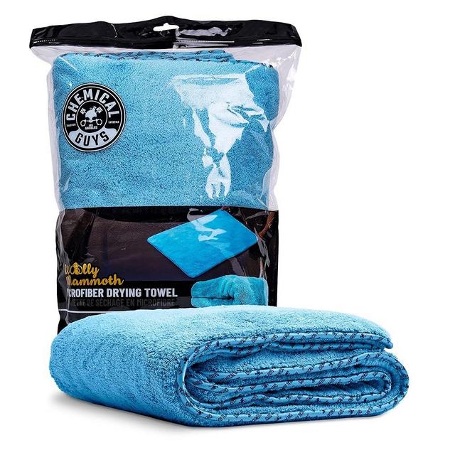 Chemical Guys MIC1996 Woolly Mammoth Microfiber Dryer Towel (36" x 25") Cars,Trucks, SUVs, RVs, Home, Pets, Messes, Blue