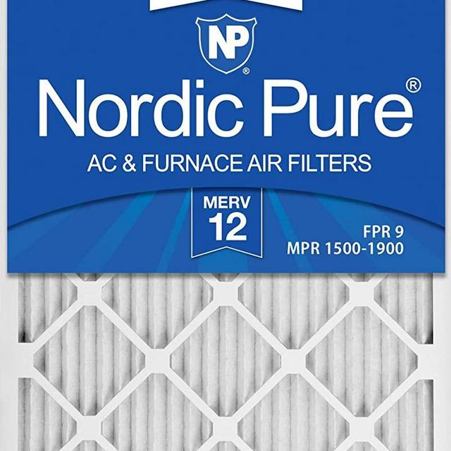 Nordic Pure 16x20x1 MERV 12 Pleated AC Furnace Air Filters 6 Pack