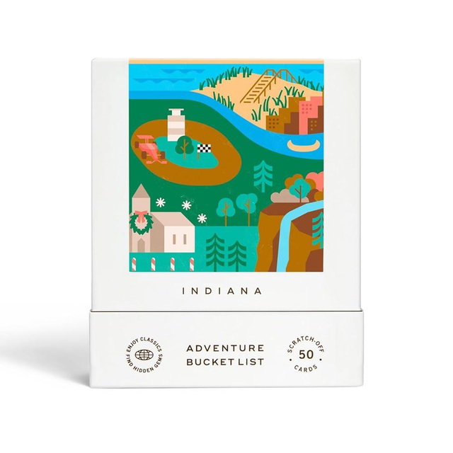 Indiana Adventure Bucket List: 50 Scratch-Off Cards for Outdoor Activities, Tourist Attractions, and Road Trips - Perfect Travel Gift and Guide for Exploring