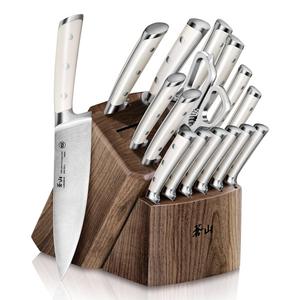 Cangshan S1 Series 1022599 German Steel Forged 17-Piece Knife Block Set , Walnut