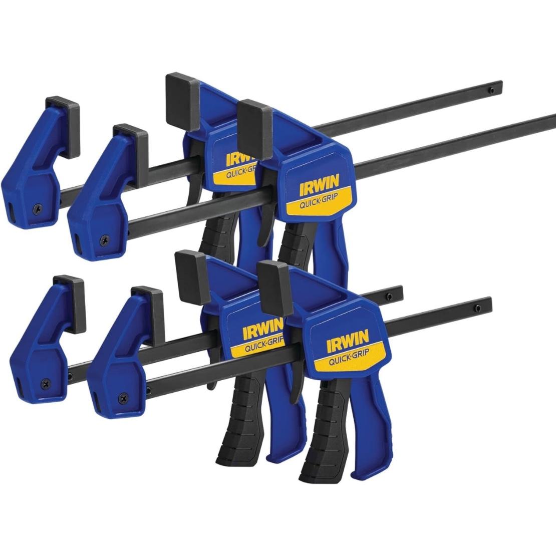 IRWINQUICK-GRIPOne-Handed Mini Bar Clamp 4 Pack, (2) 6", (2) 12", 1964748