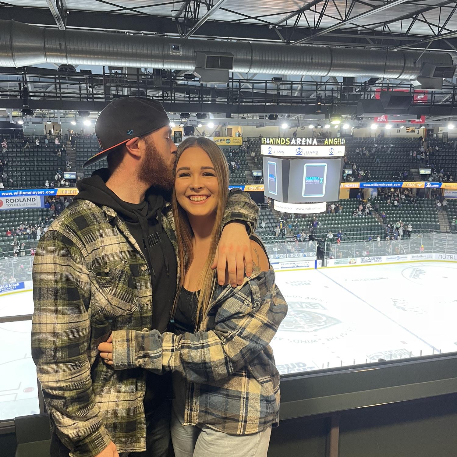 Silvertips game a few months into dating!
