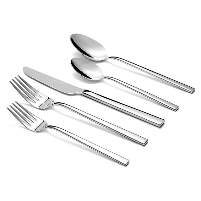 Stahlsmith Essen Flatware Set for 8, 40-Piece Silverware Set, Premium 18/10 Stainless Steel Utensils with Mirror Finish, Modern Silverware for Daily Use, Hosting, or Housewarming Gifts