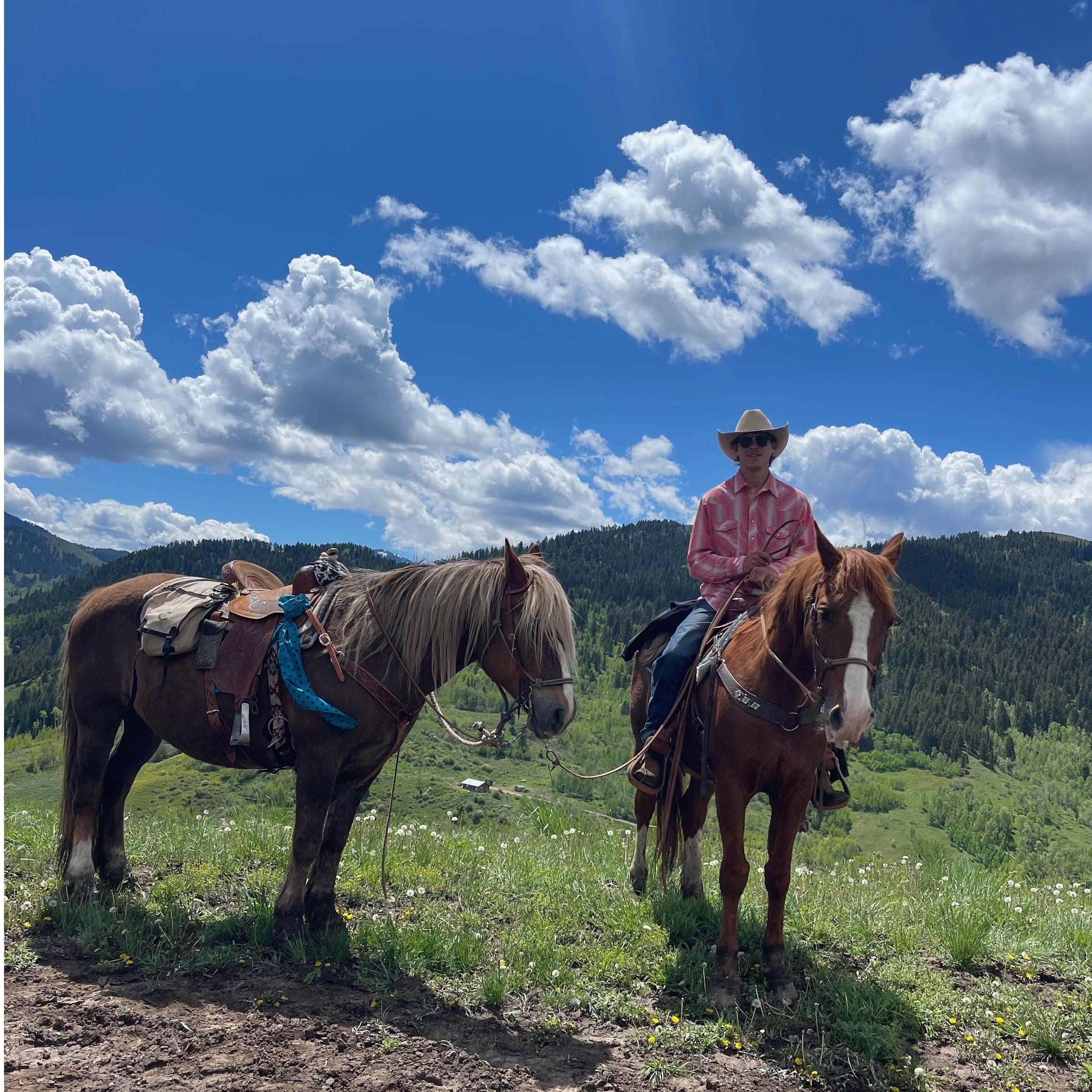 Our first trail ride together