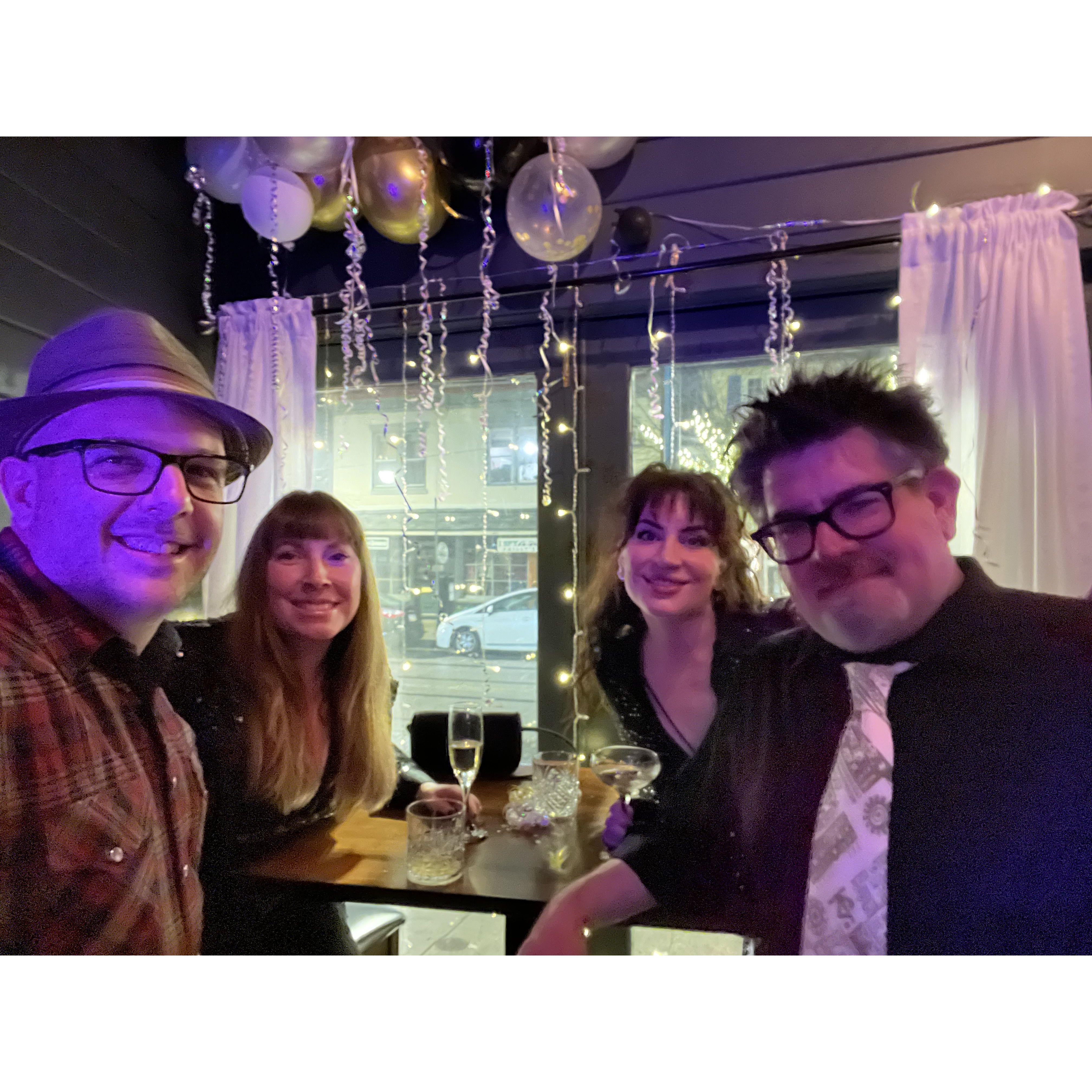 NYE at Bar Lizette - Ringing in the wedding year with Joe and Dana!