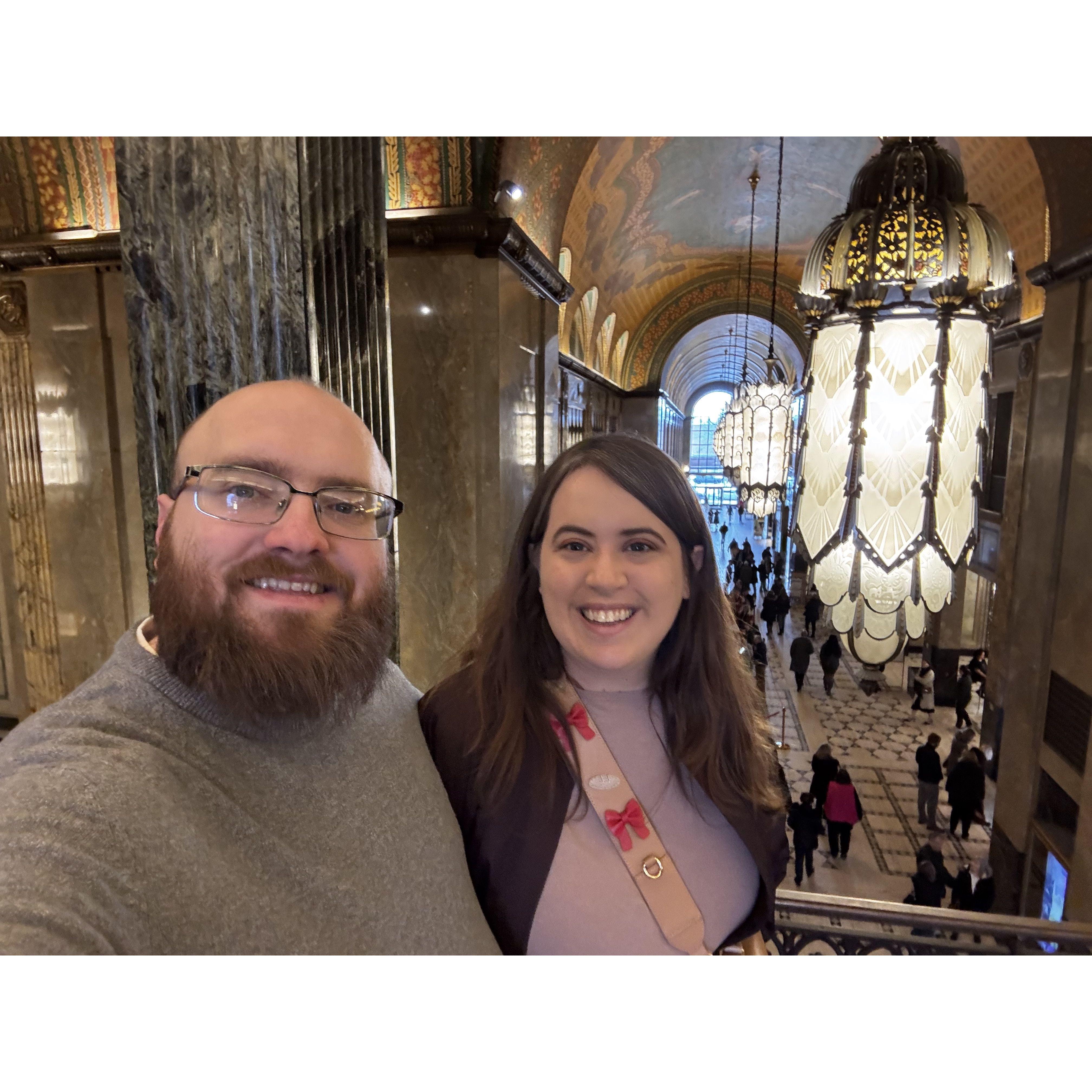 Abbey keeps taking Chris to theater shows - this picture is from the Fischer Theater in Detroit
