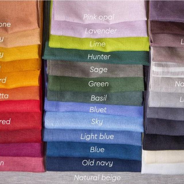 Organic linen napkins set 8 (8x8in) in Fog.