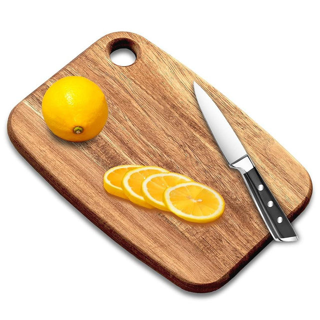 Mini Acacia Wood Cutting Board with Hanging Hole,6.5x9"Small Wooden cutting board-Rectangular Charcuterie Board-Cheese Cutting Board-Serving Board.BPA Free For Vegetables,Fruit,Bread,Meat
