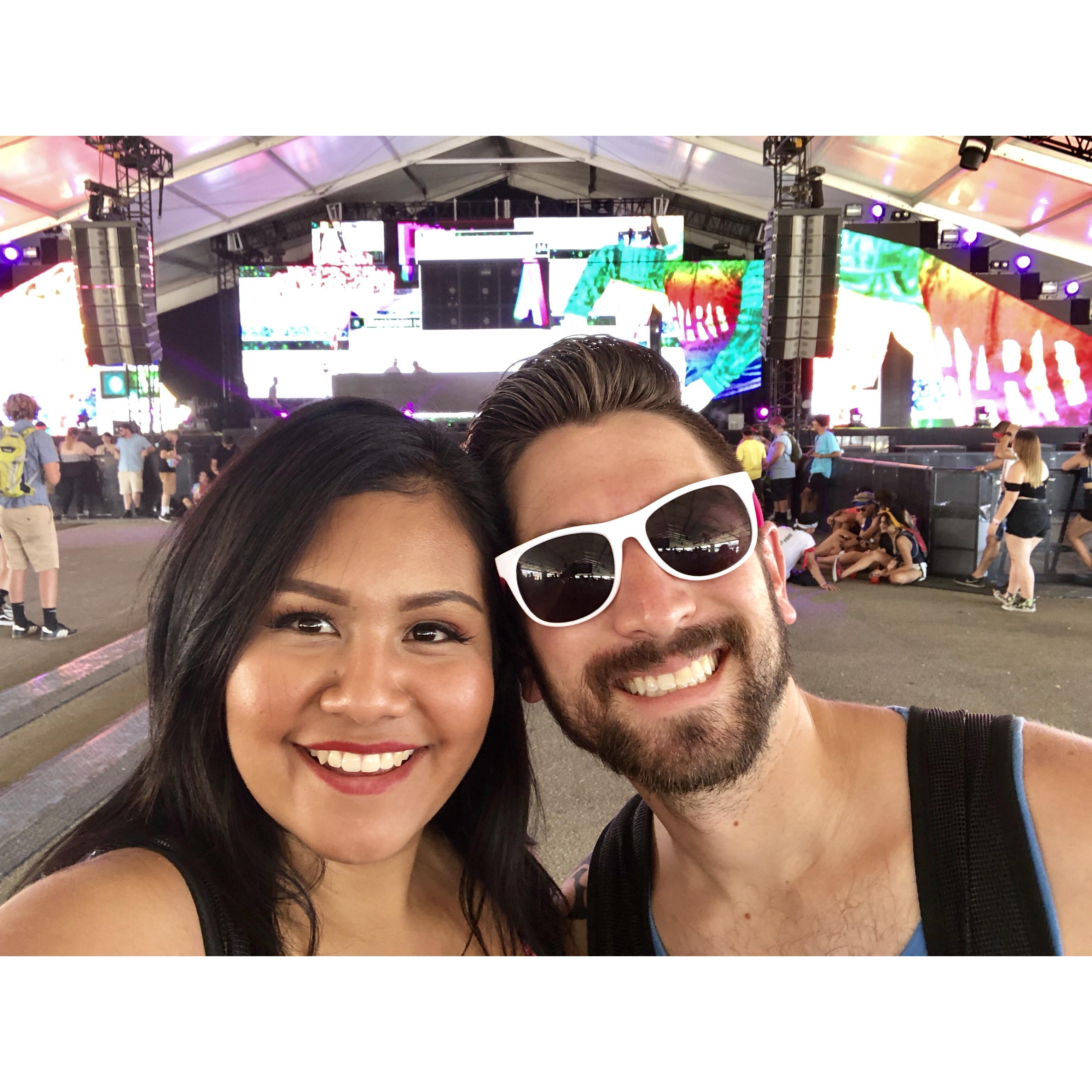 Our first concert together as a couple.