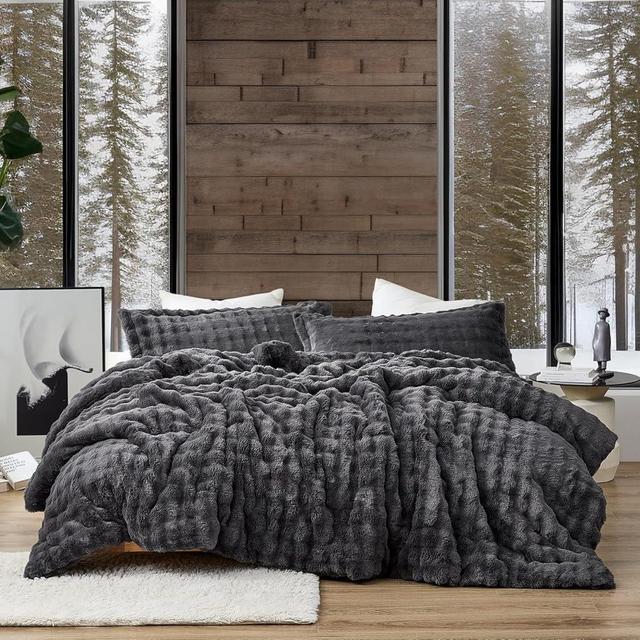 Byourbed Snowball Double Chunky Bunny - Coma Inducer® Oversized King Comforter Set - Baby Thunderstorm Gray
