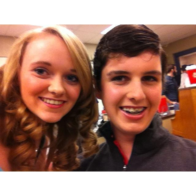 Our freshman year of high school, ready for the fall play.