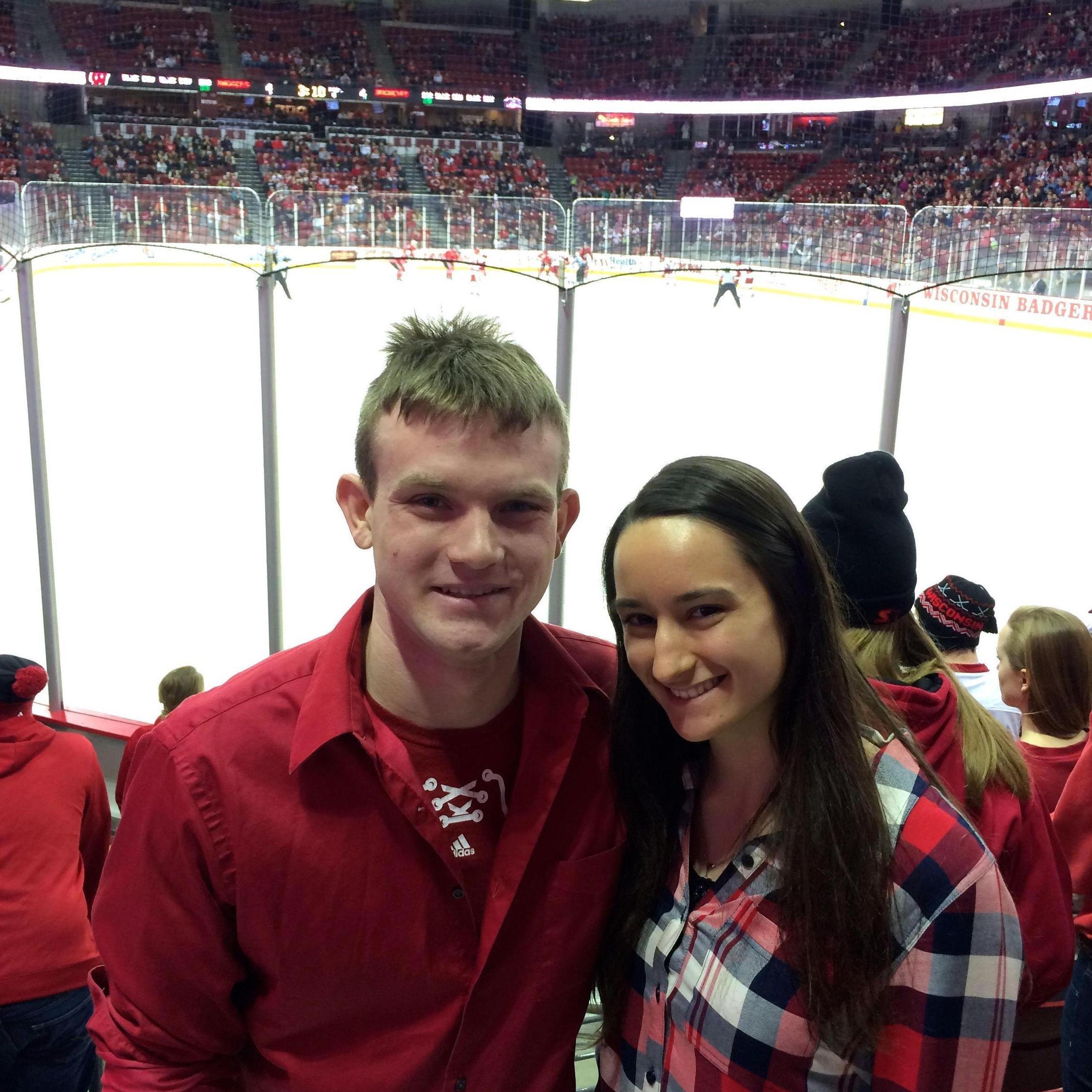 Badger hockey game for our 1 year anniversary January 9, 2016