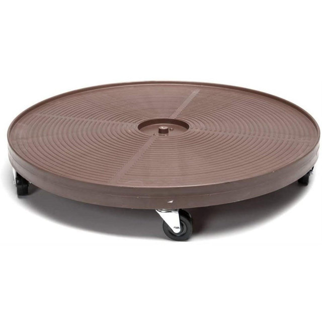 DeVault Heavy Duty Plastic Plant Dolly, Espresso, 24in