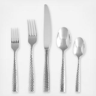 Lucca Faceted 5-Piece Flatware Set, Service for 1