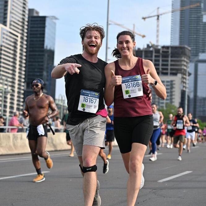 They ran the Capital 10K for the second time together, but this time as a couple!