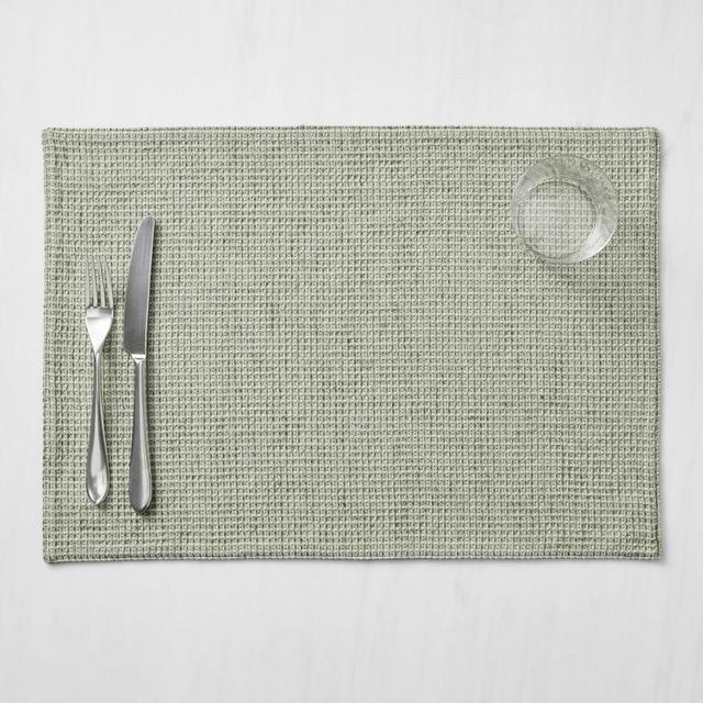 Waffle Weave Placemats, Set of 4, Green