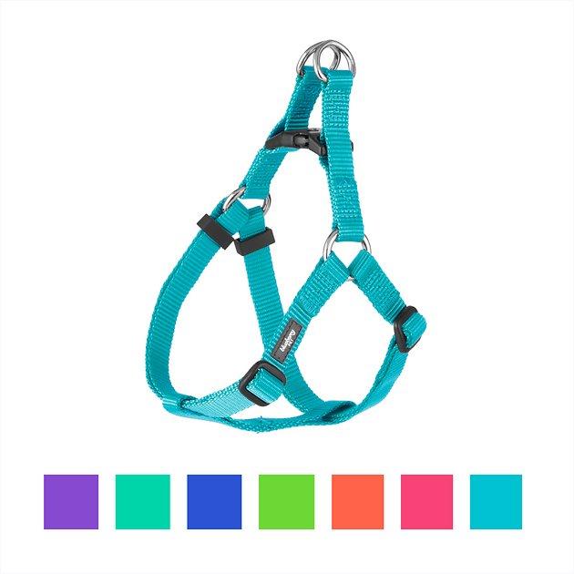 BLUEBERRY PET Classic Solid Nylon Step In Back Clip Dog Harness, Turquoise, Small: 16.5 to 21.5-in chest - Chewy.com