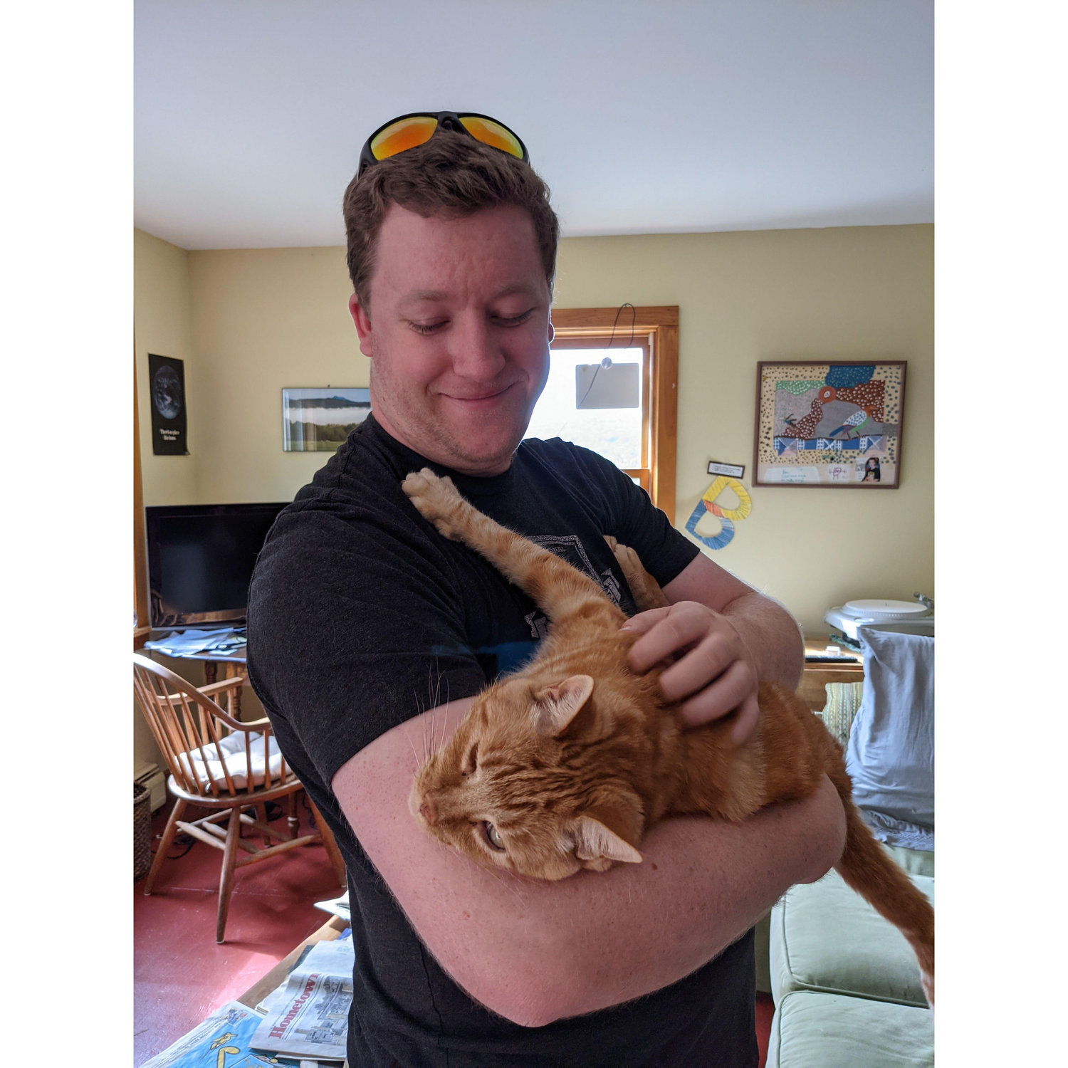 Get you someone who looks at their cat like this <3