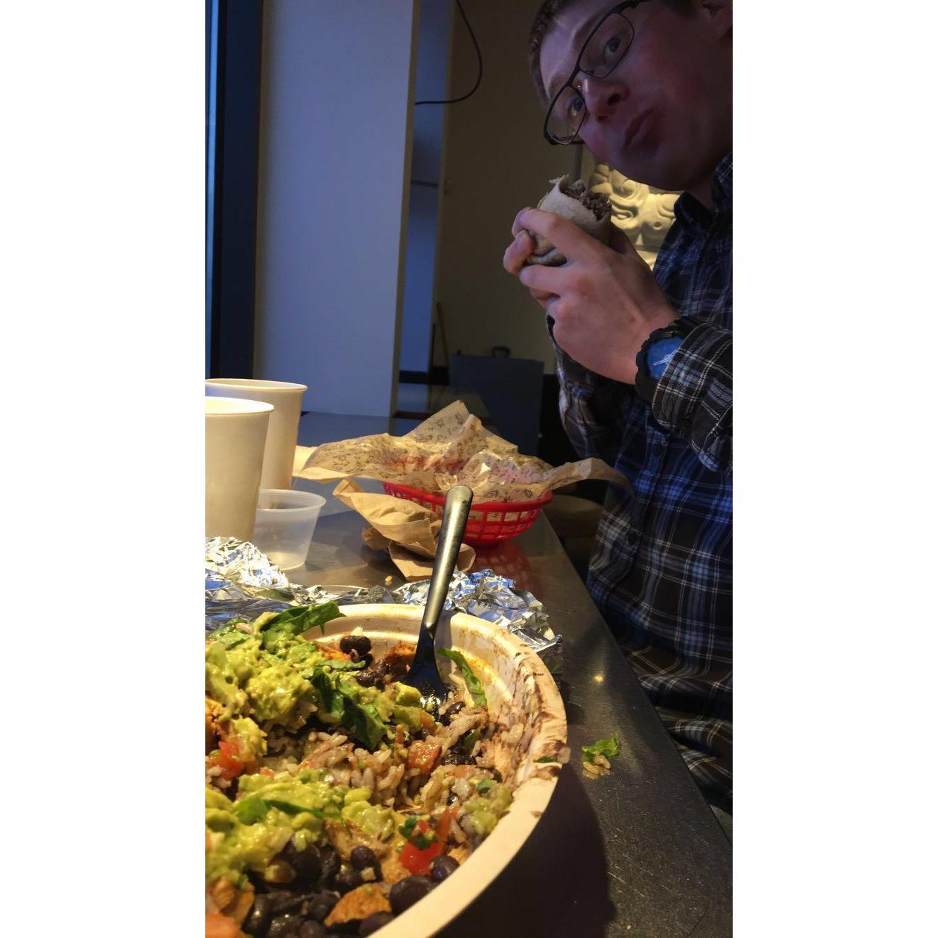 Monday Chipotle dates :)