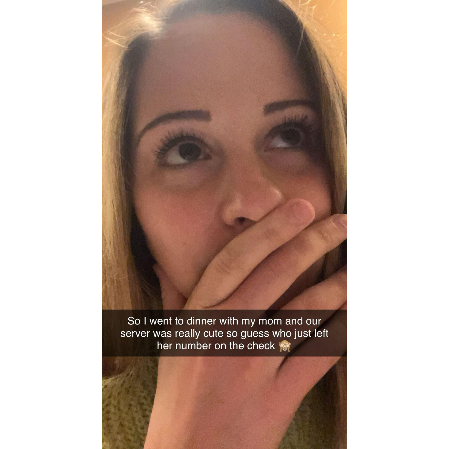 April 2022: Jenn leaves her number on a bill at the Claim Company for Nick