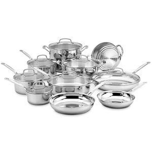 Cuisinart 17-Piece Cookware Set, Chef's Classic Steel Collection 77-17N