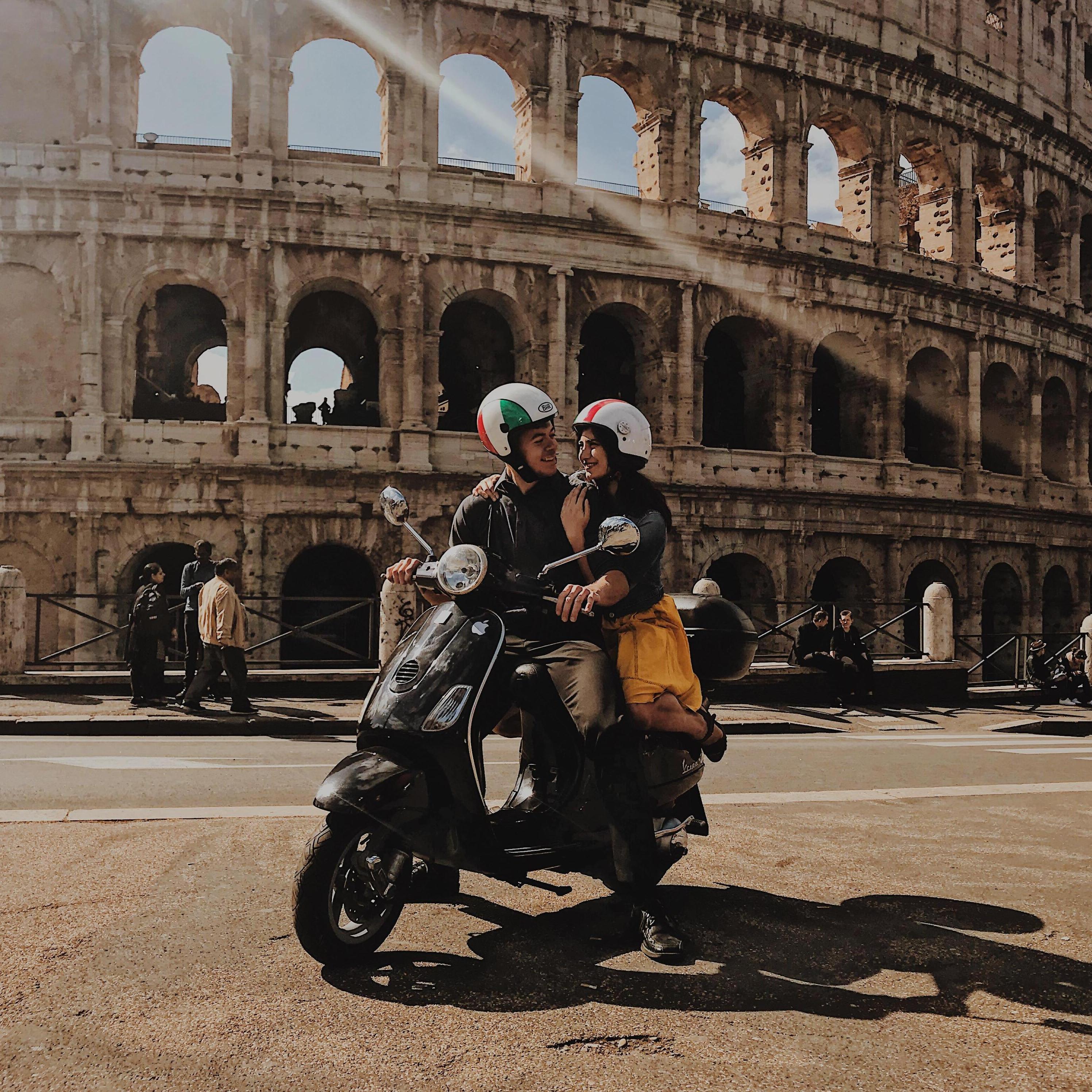 Charley visits Ella during her semester working in Rome. One of the best days ever, renting a vespa. Spring 2019