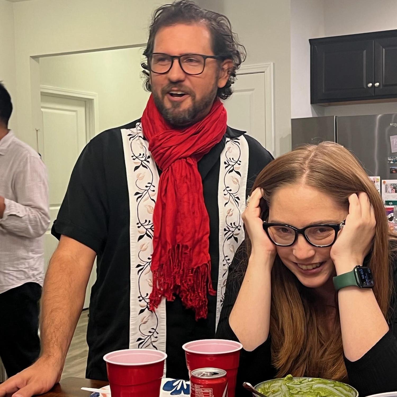 Greg likes to think this is a picture of how our relationship works: Greg saying something outrageous, and Kristen shaking her head in disbelief :)