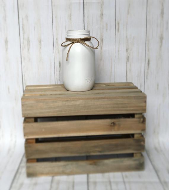 mason jar, white mason jar, painted mason jar, mason jar decor, mason jar centerpieces, rustic mason jar decor, farmhouse decor, mason jar