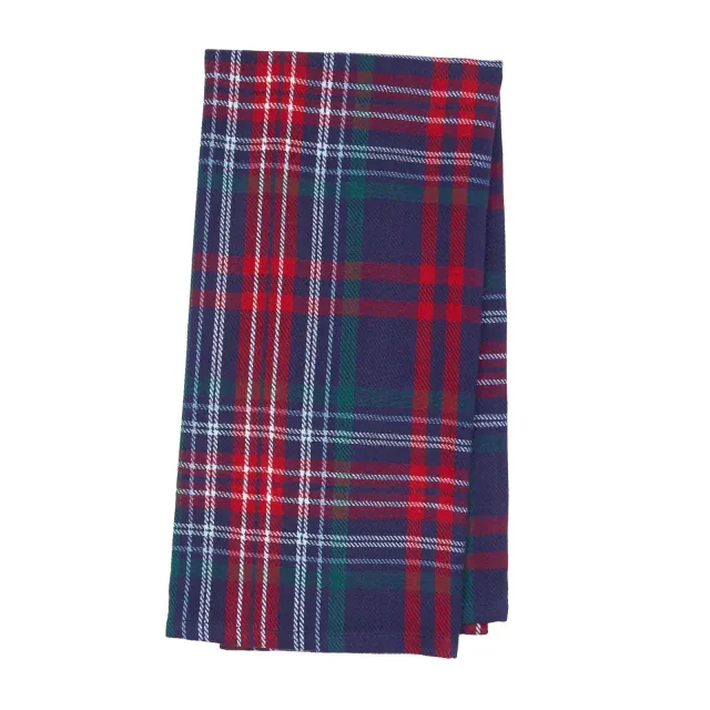 C&F Home Douglas Blue & Red Plaid Handwoven Cotton Dishtowel