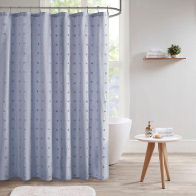 Urban Habitat Brooklyn Jacquard Shower Curtain in Grey