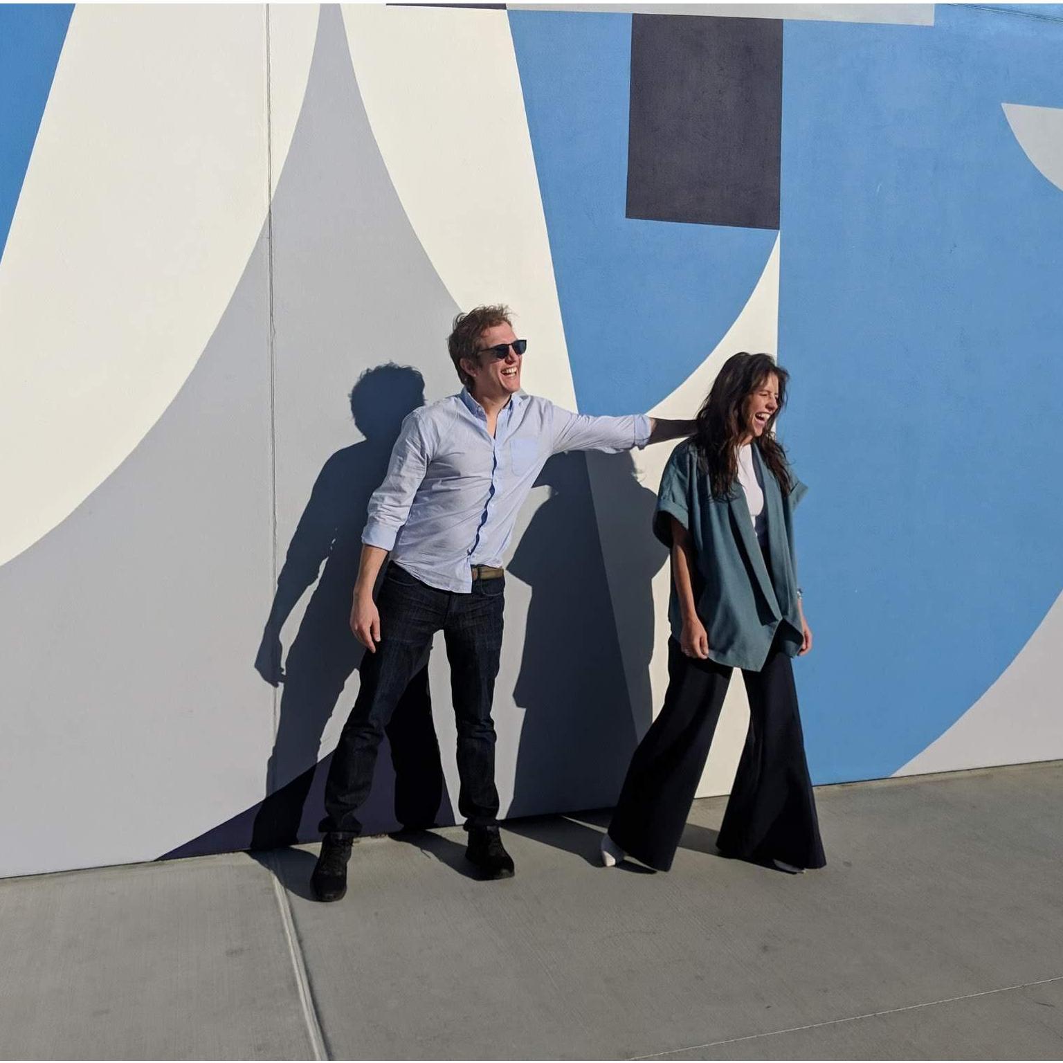 That time we coordinated our outfits with each other and a wall
