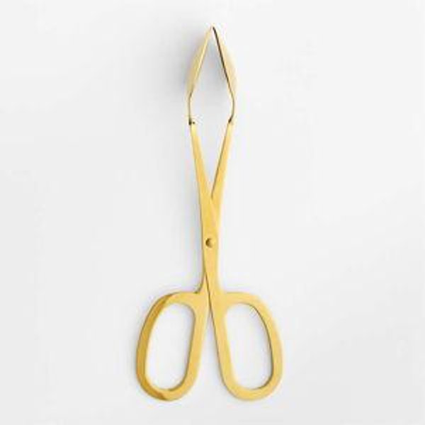 Scissor Handled Serving Tongs- Gold