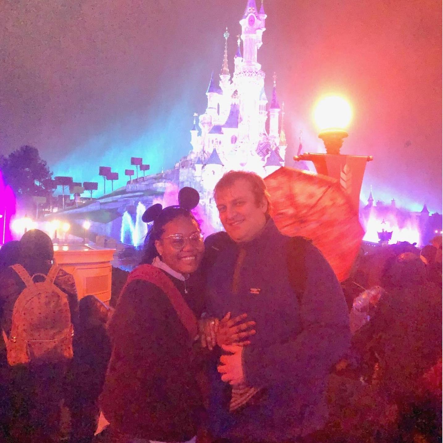 The proposal at Disneyland Paris!!! The skies opened and we were drenched, but it was magical :)