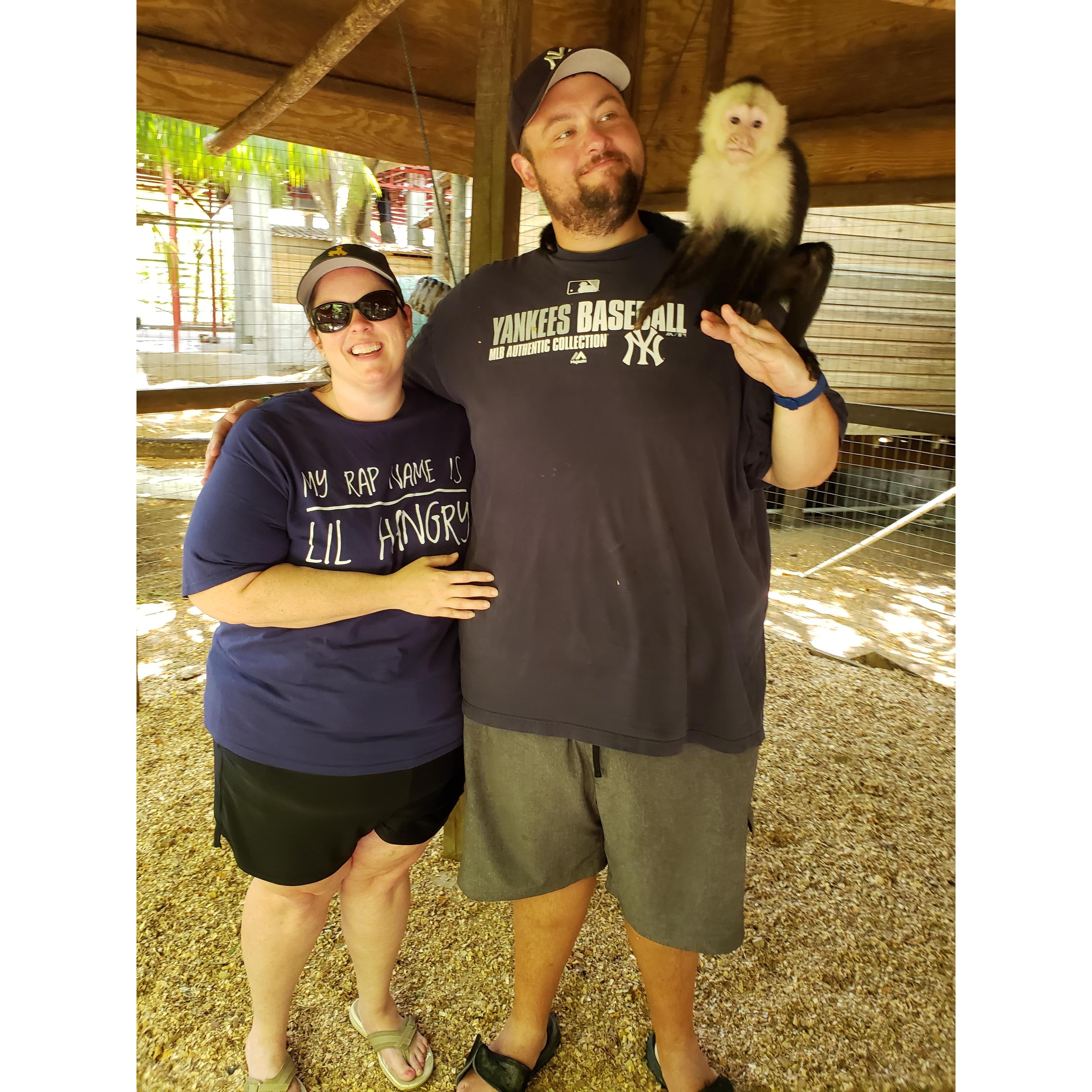 Making new friends and monkeying around in Roatan.