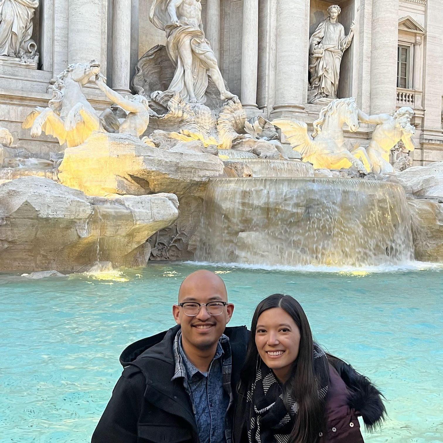 Trevi Fountain in Rome, Italy. March 21, 2022