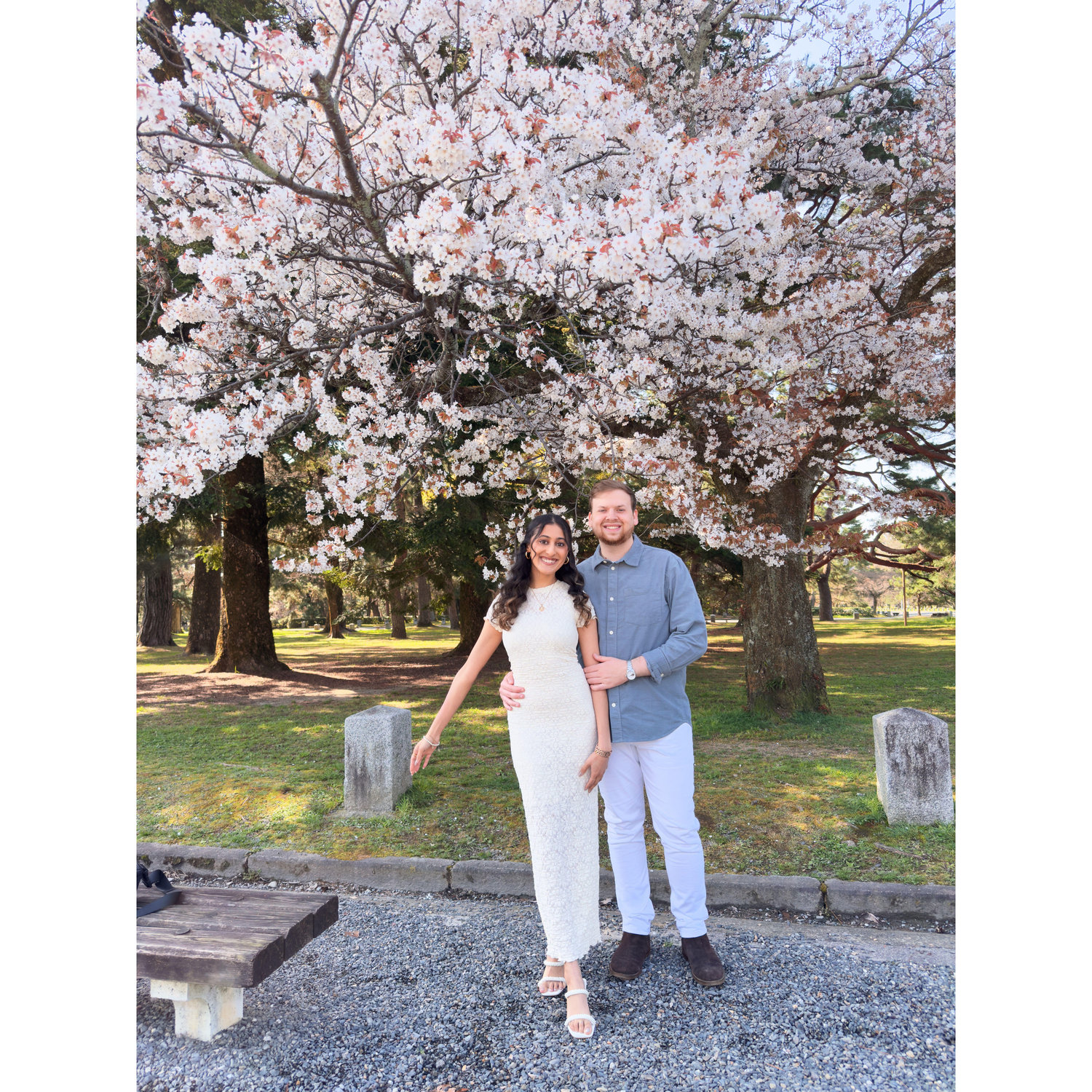 When TJ proposed to Sohini in Kyoto, Japan.